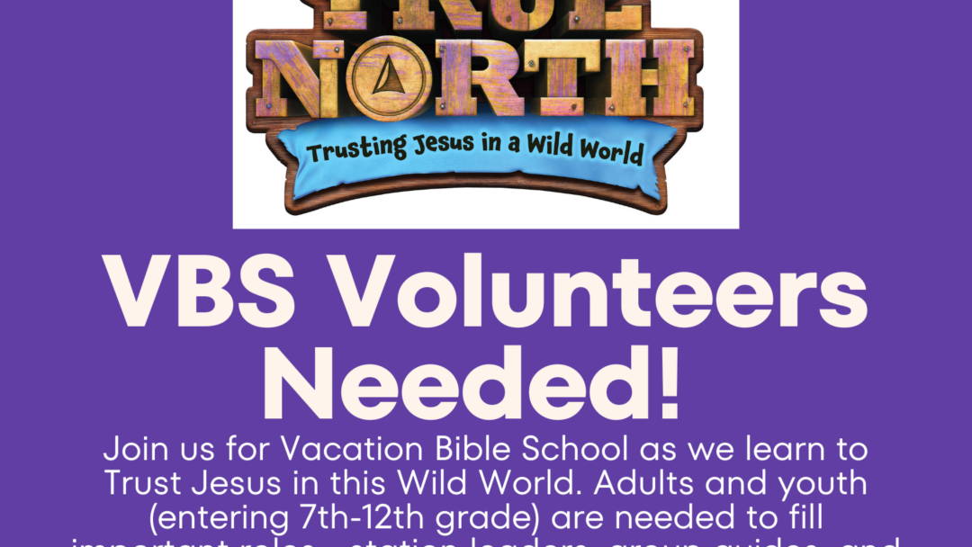VBS volunteers needed!